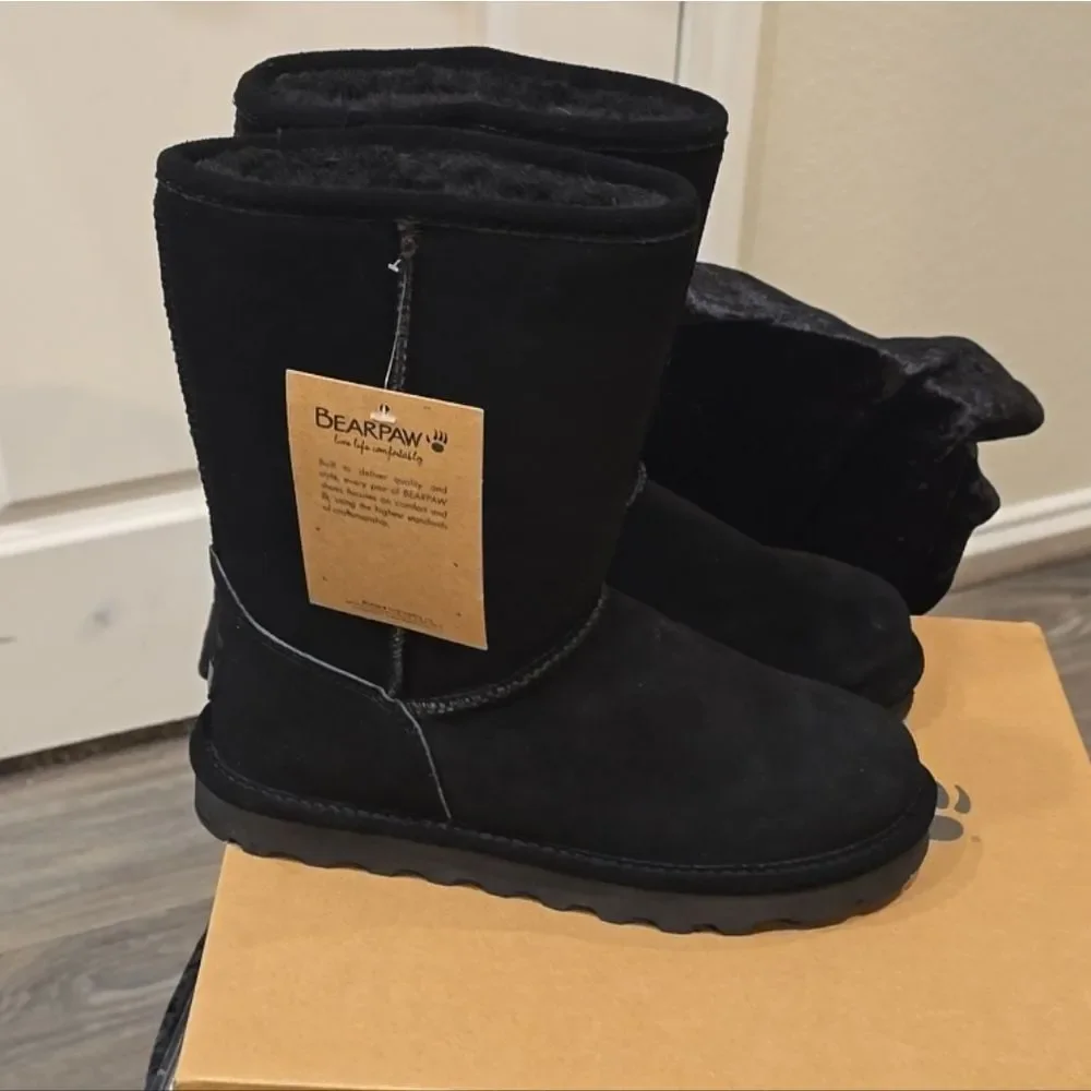 BearPaw‎ Elle Water Resistant Short Boots- Black